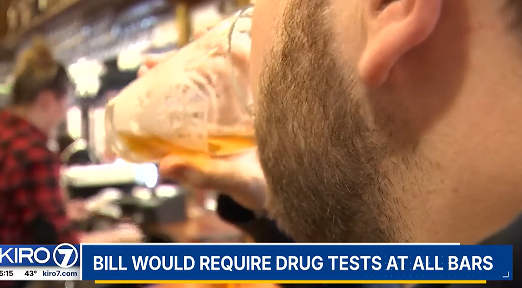 Bill Would Require Drug Test at All Bars