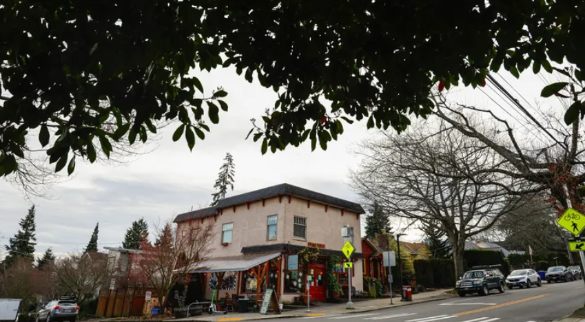 Irwin’s Neighborhood Bakery and Cafe in the Wallingford neighborhood of Seattle. A bill under consideration by Washington lawmakers would allow cafes and minimarkets to operate in residential zones where they’re... (Dean Rutz / The Seattle Times, 2024)