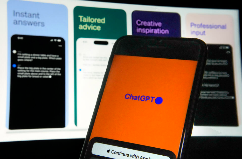 OpenAI’s ChatGPT app is displayed on an iPhone in 2023. With companies deploying artificial intelligence to every corner of society, state lawmakers have filed bills aimed to regulate Generative AI. (AP Photo/Richard Drew, File)