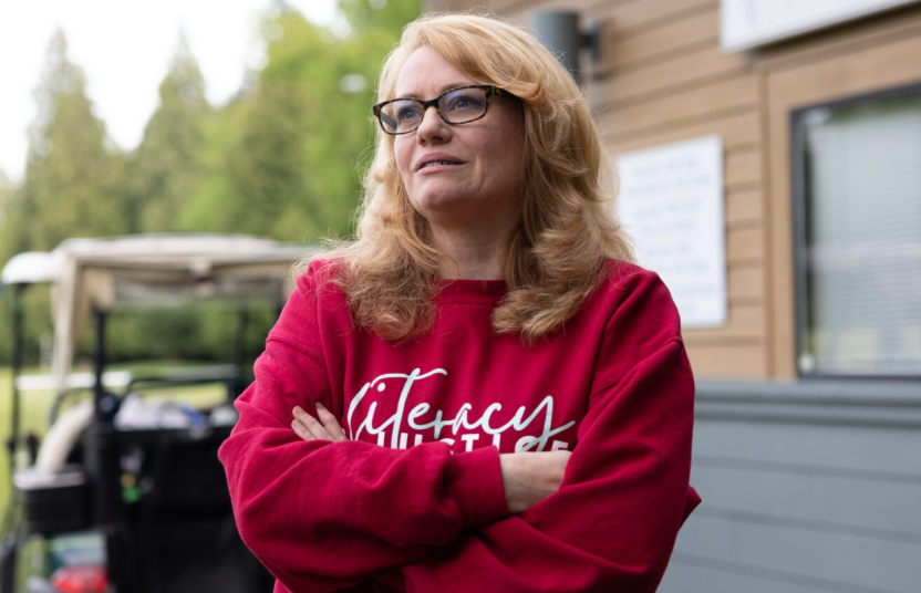 Gina Bring is a Blaine parent and special education advocate. She's sought support for her two daughters who have dyslexia, and now helps other parents navigate the special education process in school districts. She thinks removing the special ed funding cap may result in more students accessing the services they need. (Santiago Ochoa/Cascadia Daily News)
