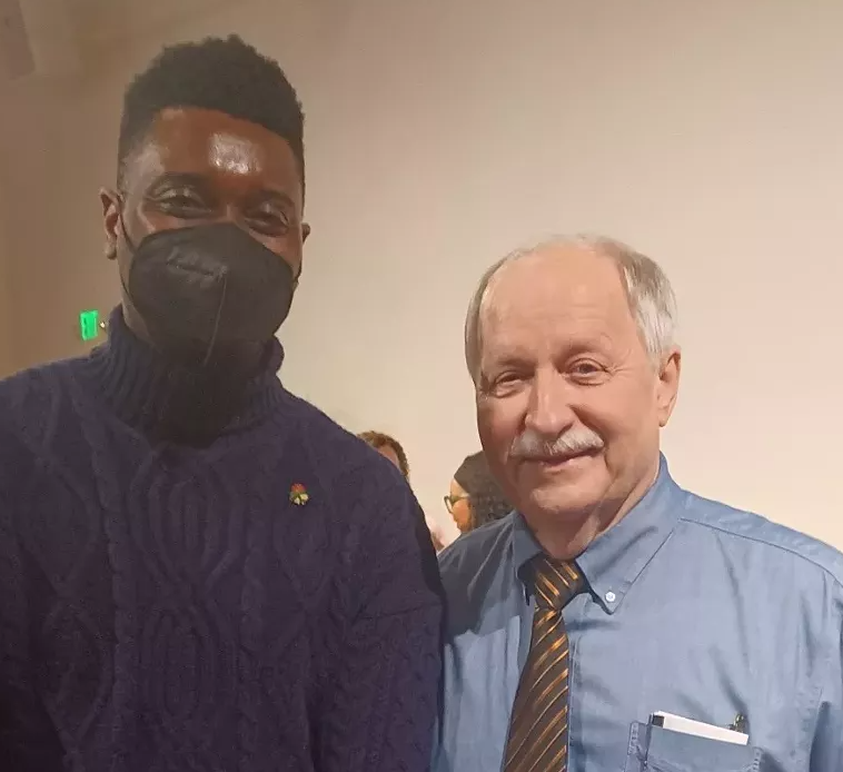 Author and Frank Chopp Courtesy of Shaun Scott