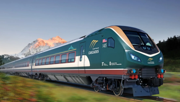 Amtrak's new AIro trains, coming to Seattle next year, can go 125 mph. Illustration courtesy of WSDOT