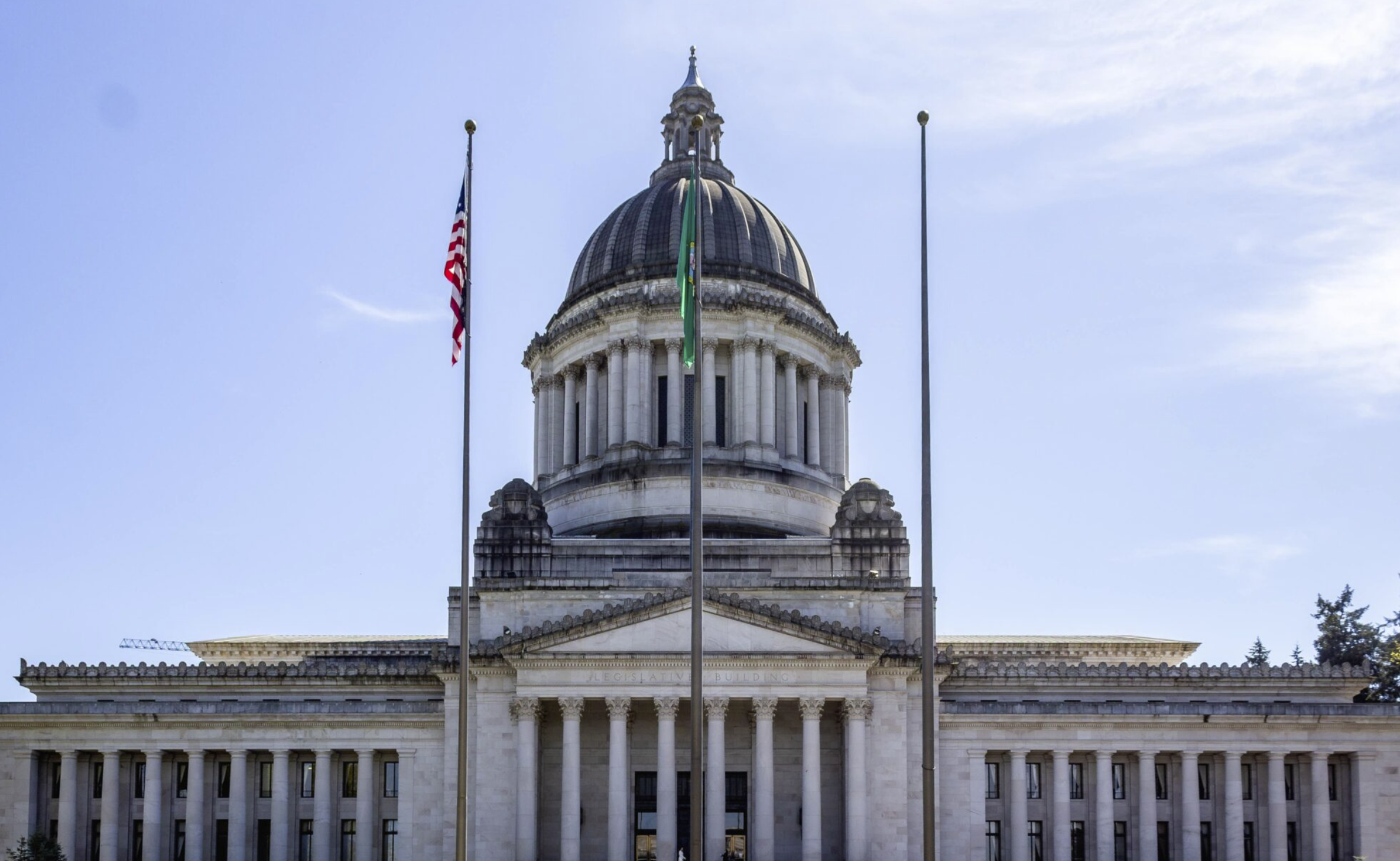 The Washington state Capitol on April 18, 2025. (Photo by Jacquelyn Jimenez Romero/Washington State Standard)