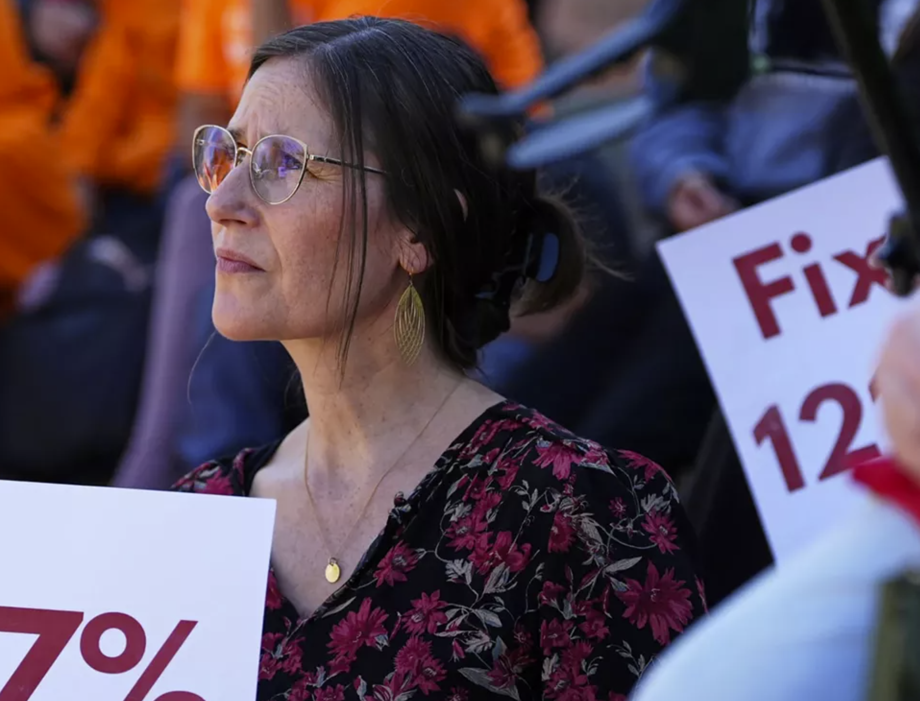 Michele Thomas, director of policy and advocacy for the statewide Low Income Housing Alliance in Washington, hopes Washington's new rent stabilization law can help prevent evictions. AP Photo/Lindsey Wasson