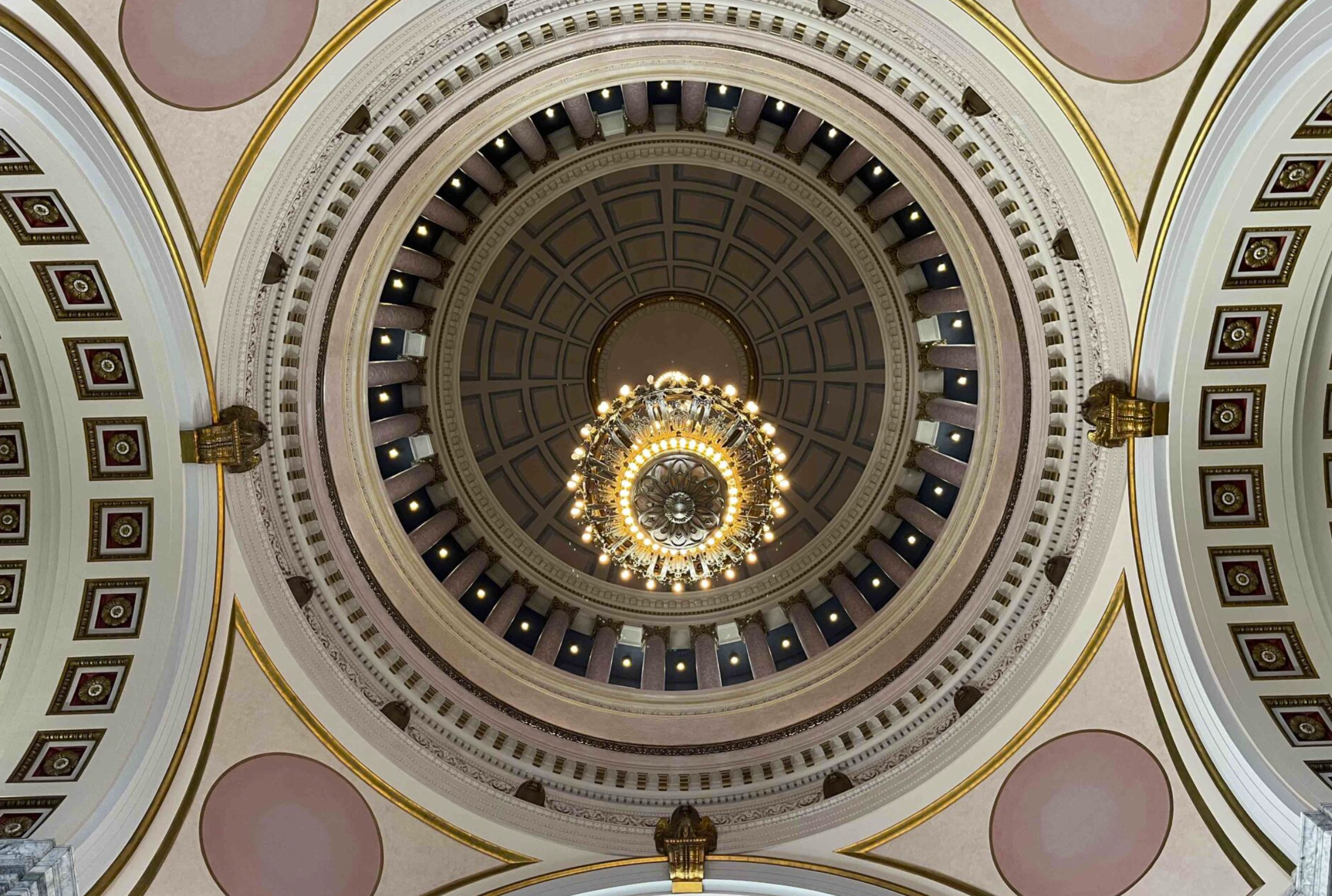 A view of the rotunda from inside the Washington state Capitol building (Photo by Washington State Standard)