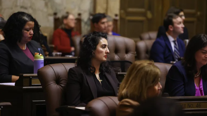 State Rep. Darya Farivar, shown inside the Capitol in Olympia on Jan. 13, said Saturday, “I’m trying to figure out what can I do and what can we do in Washington state to make it clear that we are going to stand with Iranian Americans through this.”
