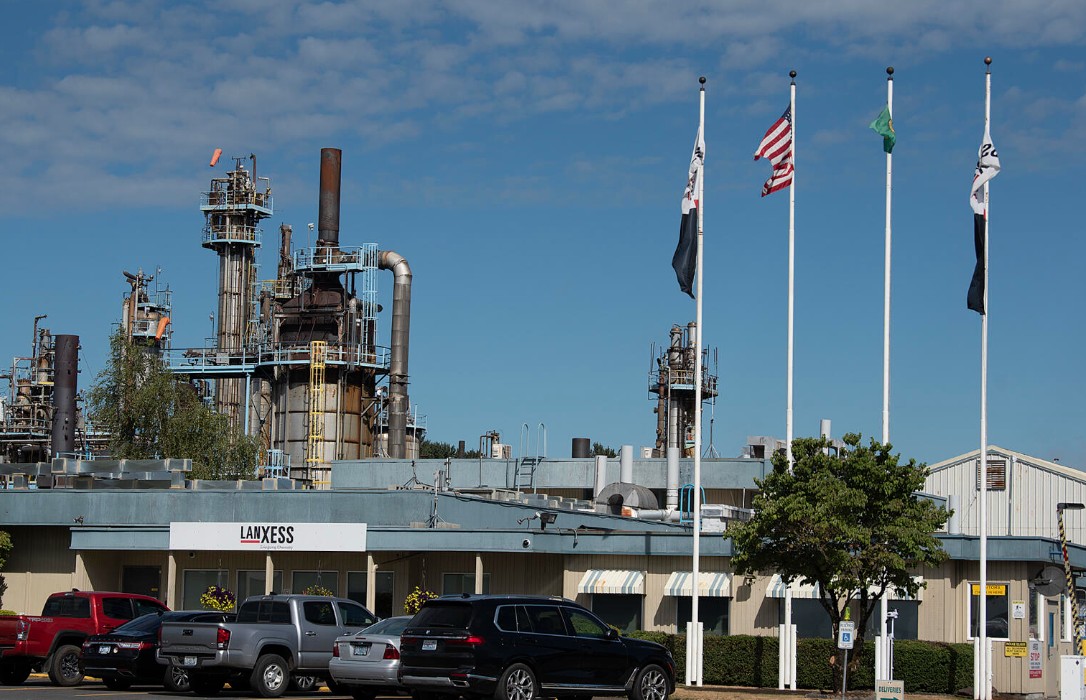 Lanxess recently purchased Emerald Kalama Chemical, as seen Monday morning, Aug. 22, 2022. It was the largest purchase at the time for the company. Lanxess is a leading specialty chemicals company headquartered in Cologne, Germany and regional headquarters for North America in Pittsburgh, Pennsylvania. (Amanda Cowan/The Columbian)
