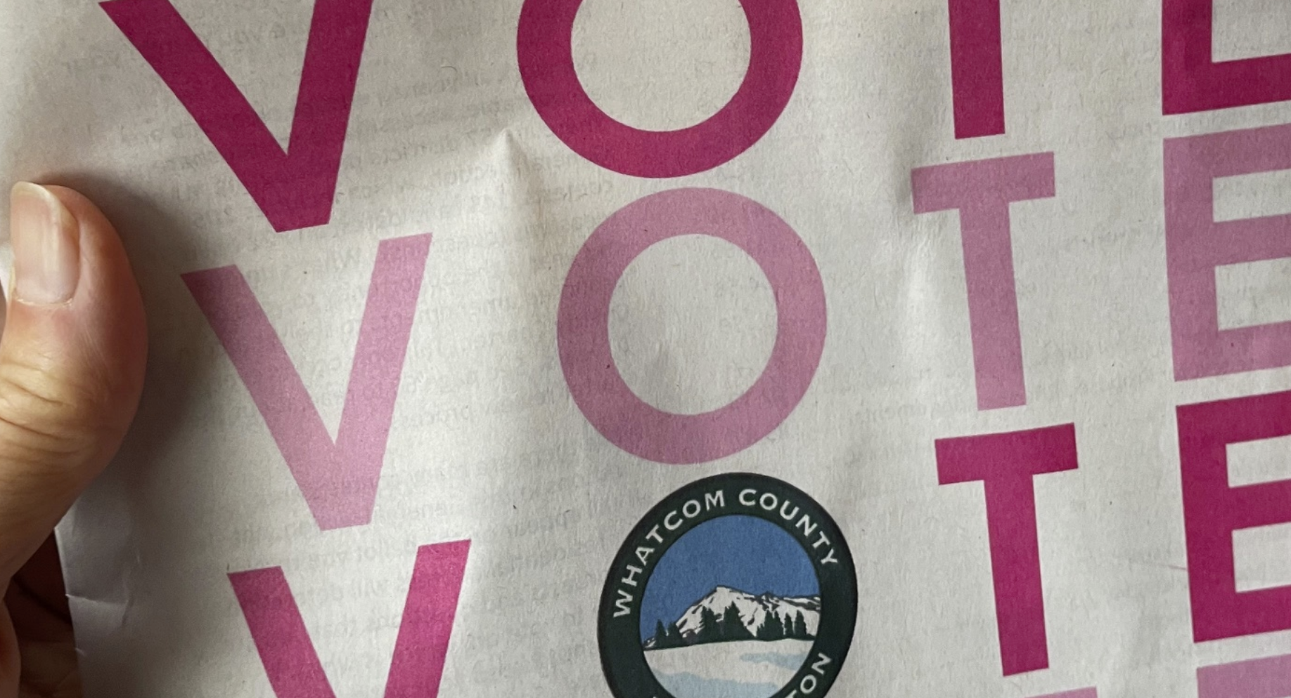 The 2025 Voters' Pamphlet published by Whatcom County. (Rhonda Prast/Cascadia Daily News)
