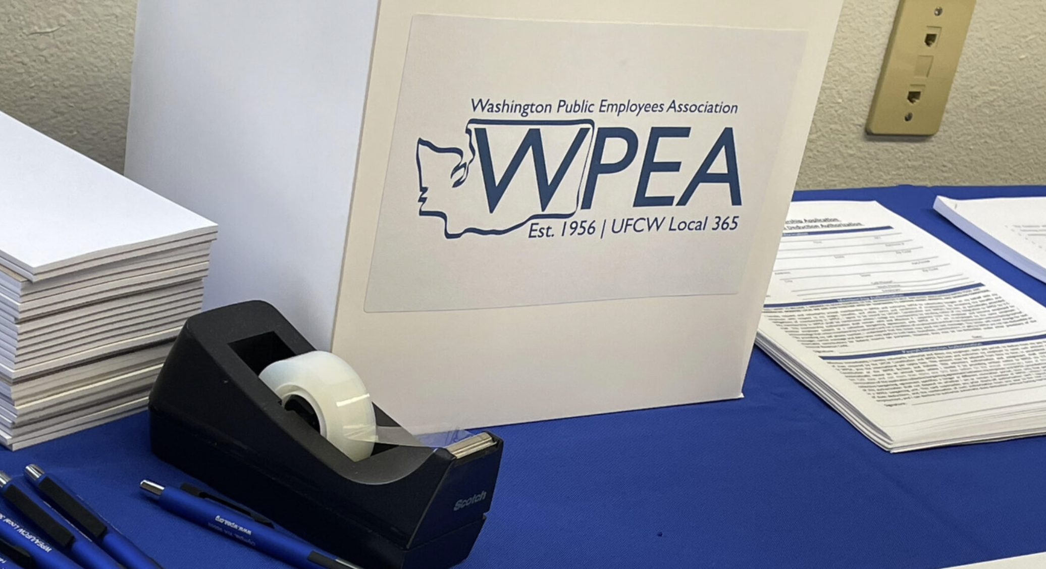 Members of Washington Public Employees Association did not receive a pay hike in July as other state workers did because their contract did not get funded in the budget. They are now voting on new agreements that would get them pay hikes. (Photo by Jerry Cornfield/Washington State Standard)