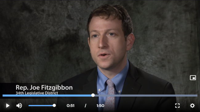Still frame of TVW legislator profile video for Rep. Fitzgibbon