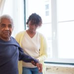 Caregiver with elderly person