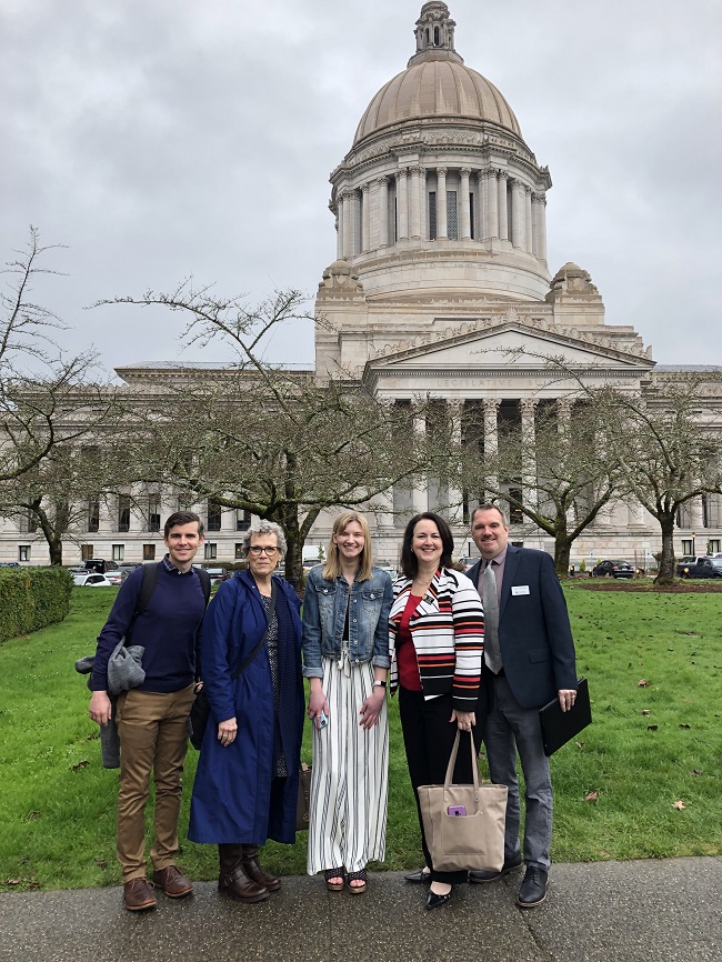 advocates in front of Washington capitol