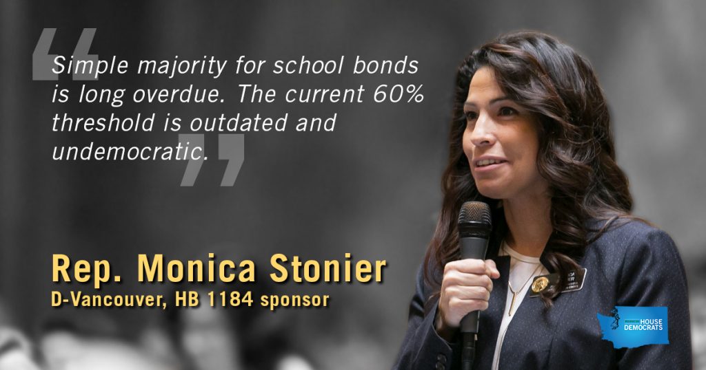 Rep. Stonier supporting simple majority school bonds