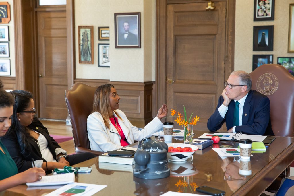 Members of Black Member Caucus meet with Governor Inslee