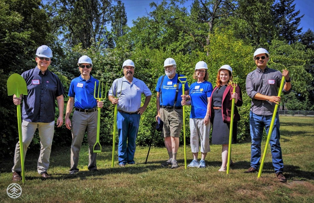 Rep. Cortes and Fosse attend a groundbreaking ceremony with the City of Marysville for the Sunnyside Village Cohousing Project. Photo courtesy: City of Marysville.